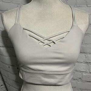 Joy Lab - White Strappy Exercise Bra - M